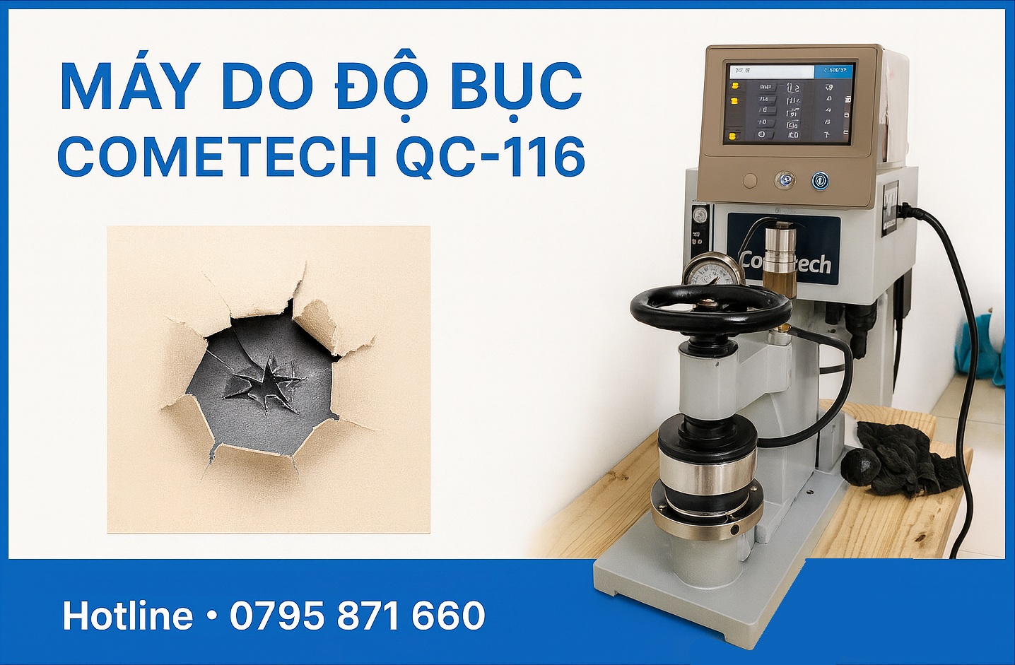 Máy đo độ bục giấy QC-116 hãng Cometech