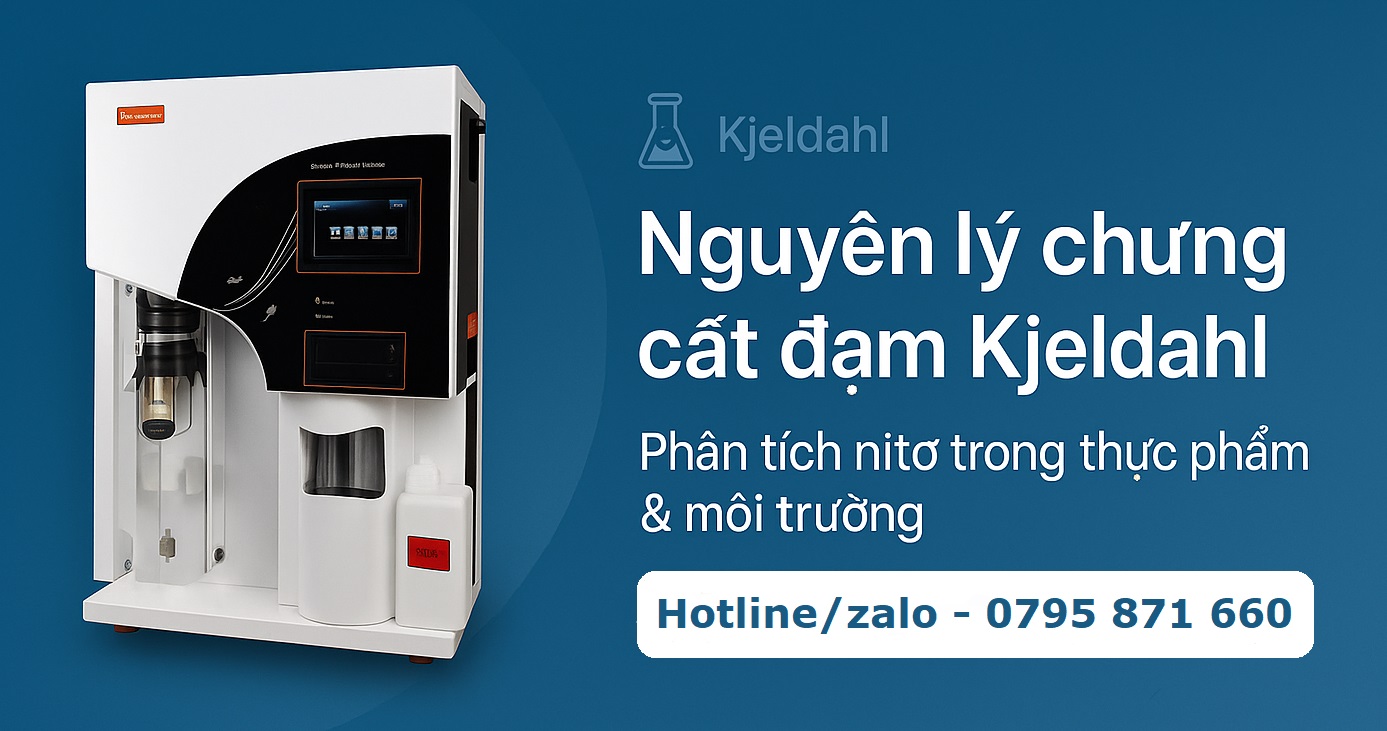 Ảnh máy chưng cất đạm Hanon K1100F minh họa nguyên lý chưng cất đạm Kjeldahl