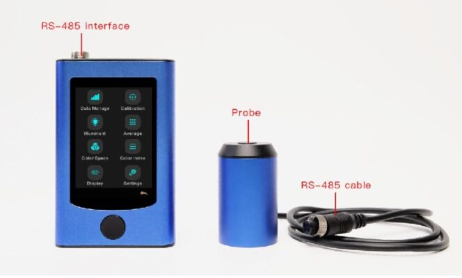 Máy quang phổ PS301 kết nối đầu dò qua cổng RS-485